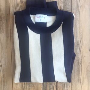 Navy Blue Striped Sweater